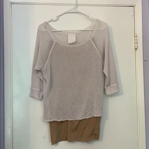 tylie cotton blouse with tan tank top attached